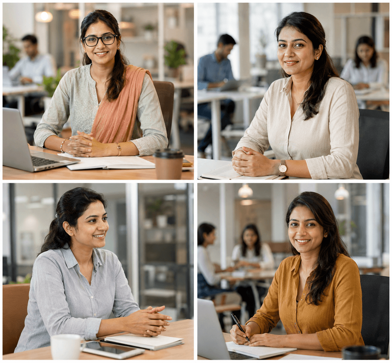 Women entrepreneurs at work across professional settings