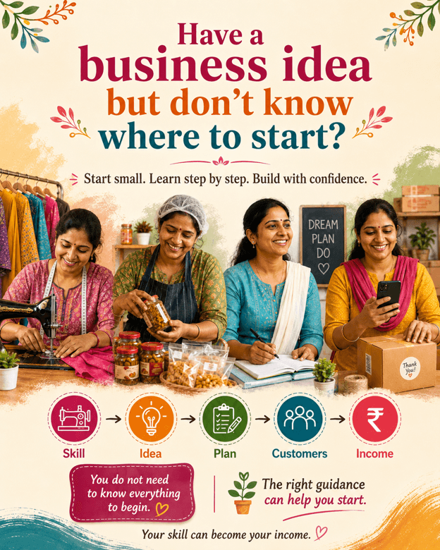 Women collaborating around a small enterprise idea