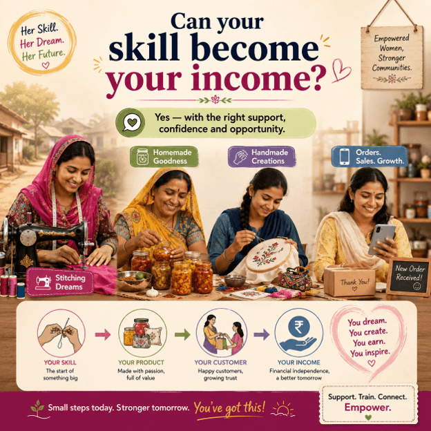 Woman developing a skill into a small business