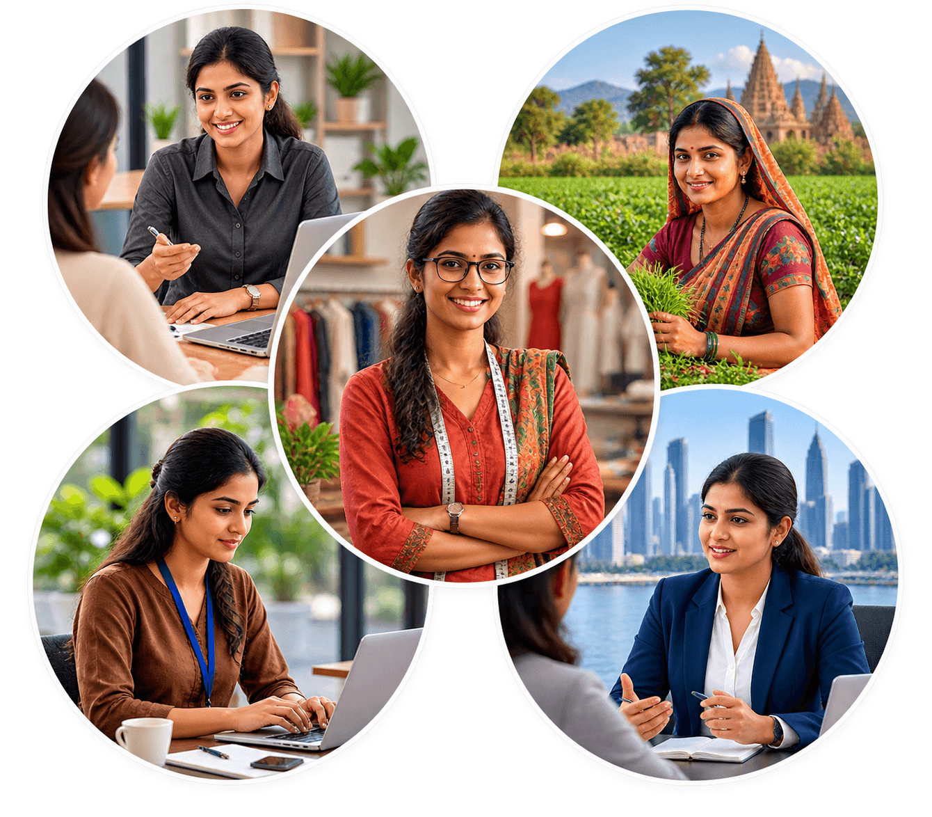 Women entrepreneurs across rural, professional, and urban settings